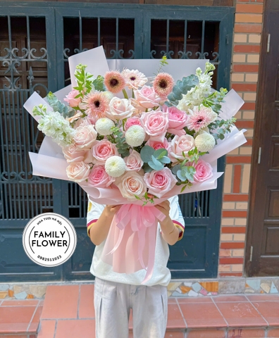 Bó hoa hồng pastel dịu dàng ! Bó hoa chúc mừng ngày 20/10! Hoa tươi Hà Nội
