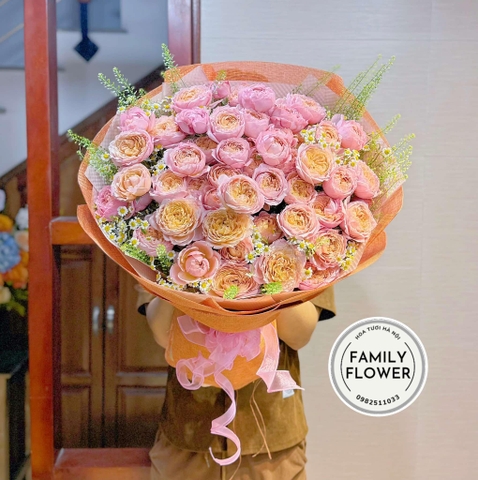 Bó hoa juliet chùm tặng bạn gái nhân dịp sinh nhật tại Cầu Giấy Hà Nội ! Hoa sinh nhật, hoa sự kiện tại Ba Đình, Cầu Giấy Hà Nội