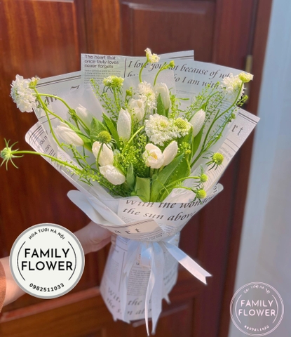 Bó hoa Tulip chúc mừng tặng sinh nhật chị gái tại Hà Nội, hoa tươi Hà Nội