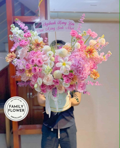 Lẵng hoa sinh nhật ! Hoa tặng sinh nhật quận Cầu Giấy Hà Nội ! Hoa sinh nhật Hà Nội