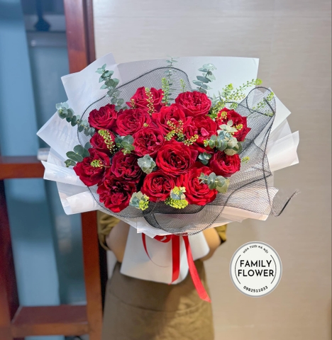 Bó hoa hồng đỏ tặng  người yêu nhân dịp 20 tháng 10 ở Hà Nội ! Hoa 20 tháng 10