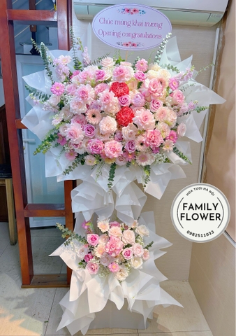 Cây hoa 2 tầng chúc mừng khai trương quận Cầu Giấy , Ba Đình Hà Nội ! Hoa khai trương Ba Đình