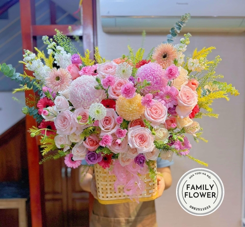 Lẵng hoa sinh nhật chúc mừng đối tác , đồng nghiệp ! Hoa sinh nhật Hà Nội !