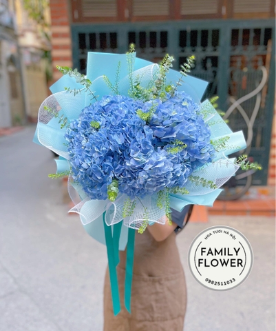 Bó hoa cẩm tú cầu xanh tặng sinh nhật người yêu , bạn trai ở quận Cầu Giấy Hà Nội