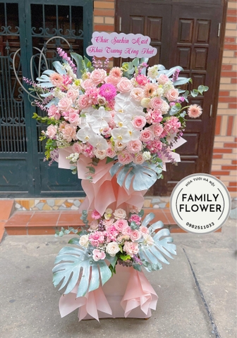 Hoa khai trương ! Kệ hoa 2 tầng mừng khai trương quận Ba Đình , Hoàn Kiếm Hà Nội !