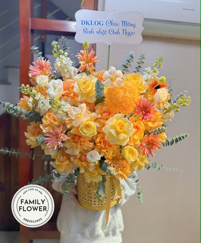 Lẵng hoa chúc mừng chồng , bạn trai ở Hà Nội ! Hoa sinh nhật chồng