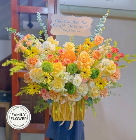 Lẵng hoa tặng sinh nhật quận Tây Hồ ! Hoa sinh nhật Tây Hồ ! Hoa tươi Tây Hồ !