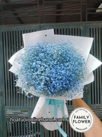 bó hoa babi xanh dương tặng người thương đẹp tại cầu giấy . hoa tươi cầu giấy