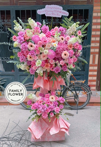 Kệ hoa 2 tầng chúc mừng khai trương ! Family flower ! Hoa khai trương Ba Đình