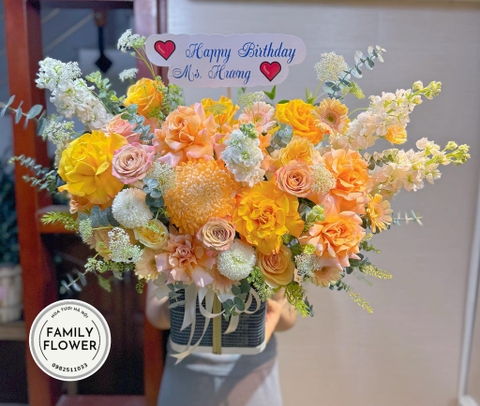 Hoa sinh nhật Hà Nội ! Hoa tươi Hà Nội ! Lẵng hoa tặng sinh nhật bố , anh trai quận Ba Đình