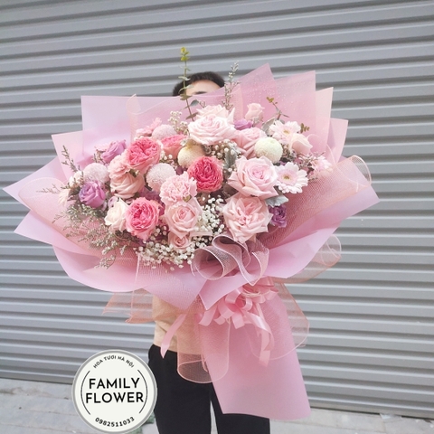 Bó hoa hồng chúc mừng đẹp quận Cầu Giấy - Hà Nội . Hoa tươi Hà Nội