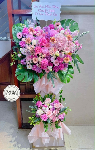 Kệ hoa chúc mừng ngày thành lập công ty ở Hà Nội ! Hoa tươi Hà Nội