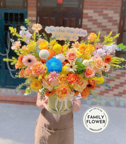 Hộp hoa tặng sinh nhật ở quận Ba Đình Tây Hồ Hà Nội ! Hoa sinh Nhật Hà Nội