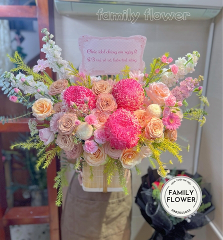 Hoa sinh nhật Hà Bội ! Mua lẵng hoa sinh nhật ở quận Ba Đình , Đống đa Hà Nội