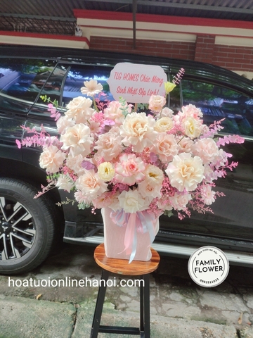 Lẵng hoa chúc mừng sinh nhật sếp sang trọng tại Hà Nội - Hoa tươi Hà Nội