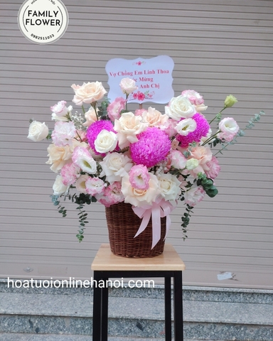 Lẵng hoa chúc mừng tân gia tại Hà Nội . Hoa tân gia Hà Nội.