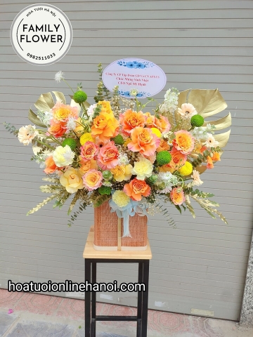 Lẵng hoa chúc mừng sinh nhật đep tại Hà Nội. Hoa sinh nhật Hà Nội