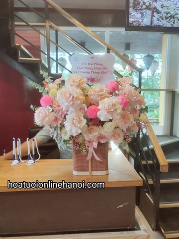Lẵng hoa chúc mừng đẹp tại Hà Nội . Hoa chúc mừng Hà Nội.