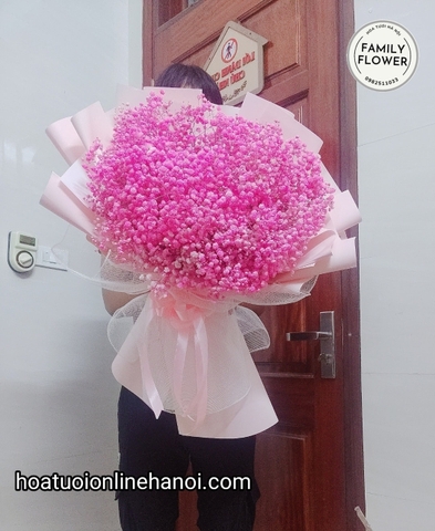 BÓ HOA BABY HỒNG TẶNG VỢ , BẠN GÁI NHÂN DỊP SINH NHẬT  Ở HÀ NỘI . HOA BABY HÀ NỘI . HOA TẶNG VỢ