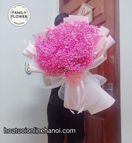 BÓ HOA BABY HỒNG TẶNG VỢ , BẠN GÁI NHÂN DỊP SINH NHẬT  Ở HÀ NỘI . HOA BABY HÀ NỘI . HOA TẶNG VỢ