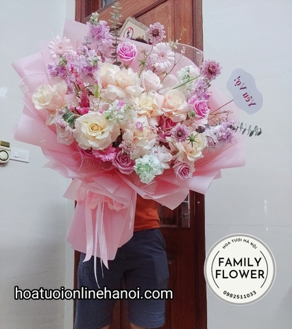 Hoa tặng vợ đẹp tại quận Ba Đình - Cầu Giấy. Bó hoa tặng vợ, tặng người yêu đẹp tại Hà Nội.