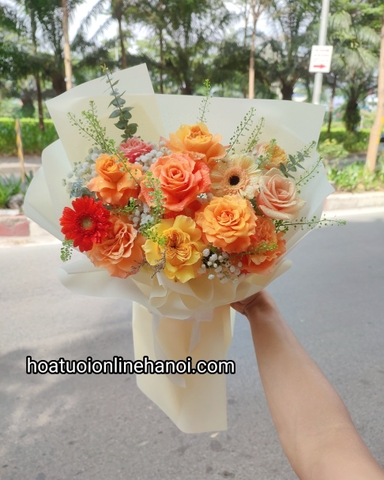 Hoa sinh nhật Cầu Giấy - Ba Đình - Hà Nội. Bó hoa cam chúc mừng sinh nhật tại Hà Nội.