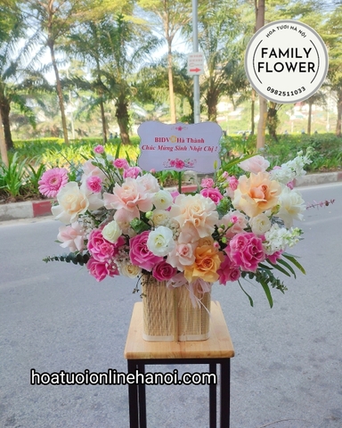 Giỏ hoa chúc mừng sinh nhật đẹp tại quận Cầu Giấy - Ba Đình - Hà Nội.