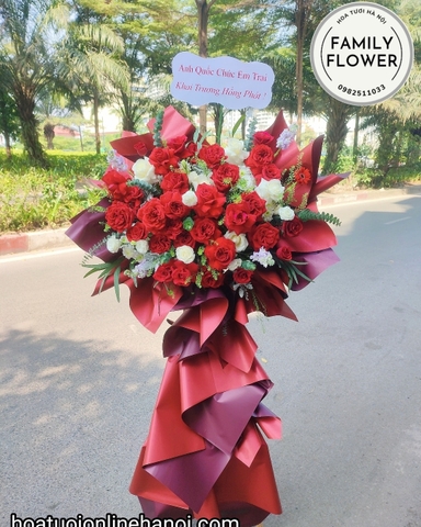 Hoa khai trương Hà Nội. Cây hoa chúc mừng khai trương, sự kiện tại quận Ba Đình - Hà Nội