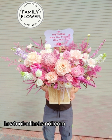 Hoa khai trương - Hoa khai trương Hà Nội - Lẵng hoa chúc mừng khai trương ở Hà Nội.