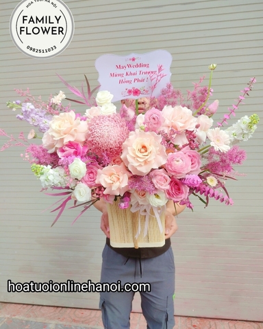 Hoa khai trương - Hoa khai trương Hà Nội - Lẵng hoa chúc mừng khai trương ở Hà Nội.