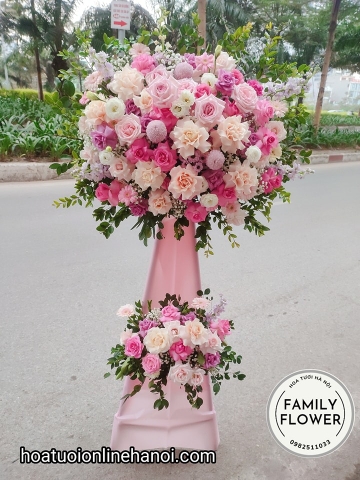 Hoa khai trương Quận Thanh Xuân . Cây hoa 2 tầng chúc mừng khai trương ở HÀ NỘI , hoa khai trương THANH XUÂN
