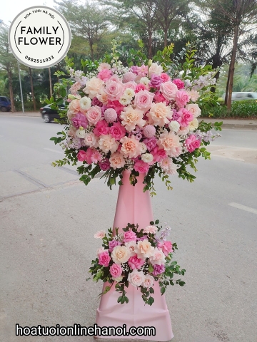 Hoa khai trương Quận Thanh Xuân . Cây hoa 2 tầng chúc mừng khai trương ở HÀ NỘI , hoa khai trương THANH XUÂN