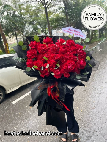 Hoa valentine . bó hoa hồng đỏ khổng lồ tặng người yêu ở Hà Nội