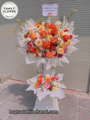 Hoa khai trương HÀ NỘI . Kệ hoa khai trương đẹp tại quận CẦU GIẤY , BA ĐÌNH ,HÀ NỘI