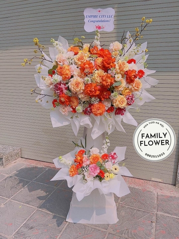 Hoa khai trương HÀ NỘI . Kệ hoa khai trương đẹp tại quận CẦU GIẤY , BA ĐÌNH ,HÀ NỘI