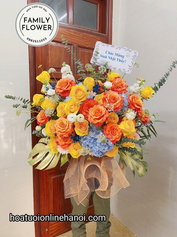 Lẵng hoa chúc mừng sinh nhật thầy . giám đốc . chủ tịch , hoa sinh nhật Ba Đình