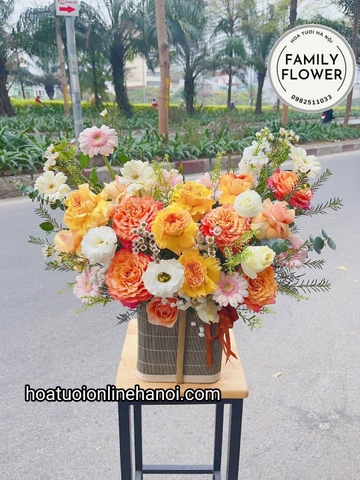 Lẵng hoa chúc mừng ngày thầy thuốc VIỆT NAM  27 tháng 2 ở CẦU GIẤY , BA ĐÌNH - HÀ NỘI