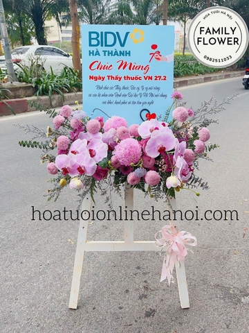 Kệ hoa chúc mừng ngày thầy thuốc Việt Nam 27/2 tại Hà Nội