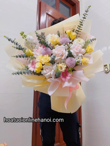 Bó hoa tặng mẹ ngày 8 tháng 3 ở quận Cầu Giấy - Hà Nội