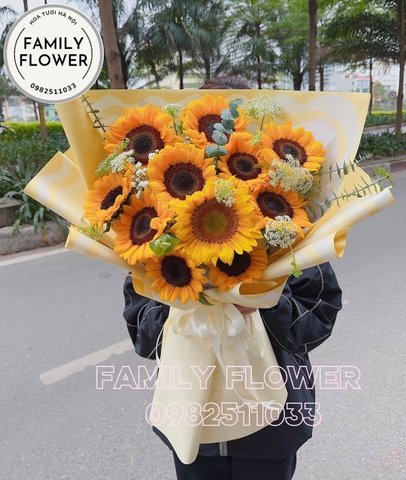 Shop hoa tươi Hà Nội ! Bó hoa hướng dương ở quận Ba Đình - Hà Nội