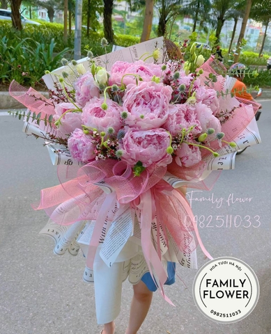 Bó hoa mẫu đơn nhập khẩu Hà Lan tặng mẹ ! Mua hoa mẫu đơn ở Hà Nội
