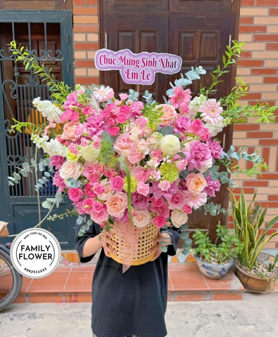 Lẵng hoa sinh nhật quận Ba Đình Hà Nội ! Mua hoa ba đình