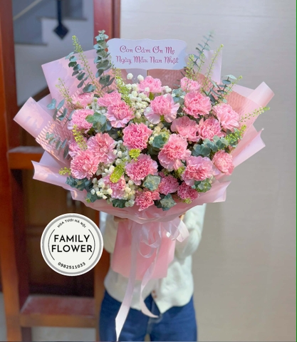 Bó hoa phăng tặng mẹ ! Hoa cẩm chướng Hà Nội ! Mua hoa cẩm chướng Hà Nội ! Family flower