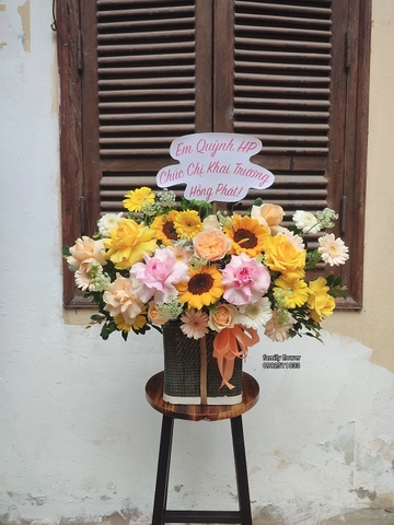 Giỏ hoa chúc mừng tân gia đẹp tại Hà Nội - Family Flower - Hoa tươi Cầu Giấy
