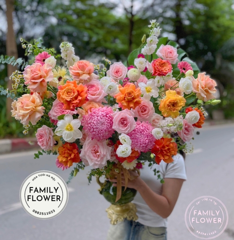 Bình hoa tươi sang trọng tặng khách hàng vip ở quận Ba Đình Hà Nội, hoa Tươi Hà Nội 