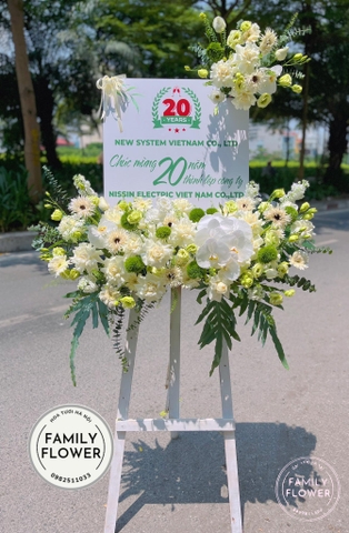 Kệ hoa khung tranh chúc mừng kỷ niệm thành lập công ty , sự kiện , hội nghị ở Hà Nội ! Điện hoa hà nội