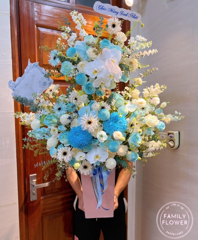 Lẵng hoa 2 tầng chúc mừng sinh nhật , khai trương , tặng đối tác ở quận Ba Đình , Cầu Giấy , Tây hồ Hà Nội