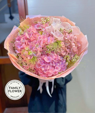 Bó hoa cẩm tú cầu hồng ! Hoa tặng bạn gái nhân dịp 8 tháng 3 ở quận Ba Đình Hà Nội ! Mua hoa tươi Hà Nội