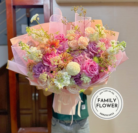 Bó hoa tặng valentine! Bó hoa tặng người yêu, vợ nhân dịp valentine Hà Nội!