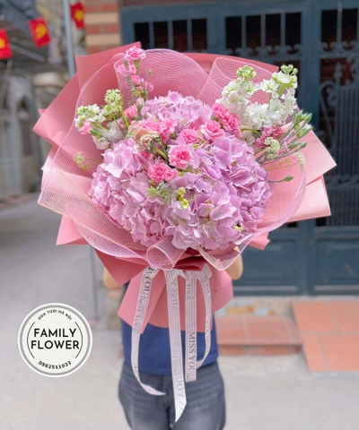 Hoa tươi Ba Đình ! Bó hoa cẩm tú cầu Hồng Hà Nội ! Hoa cẩm tú Cầu Hà Nội